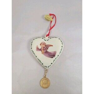 Beautiful MJ Hummel 2007 Flying Angel Heart Ornament w/ Original Box Christmas